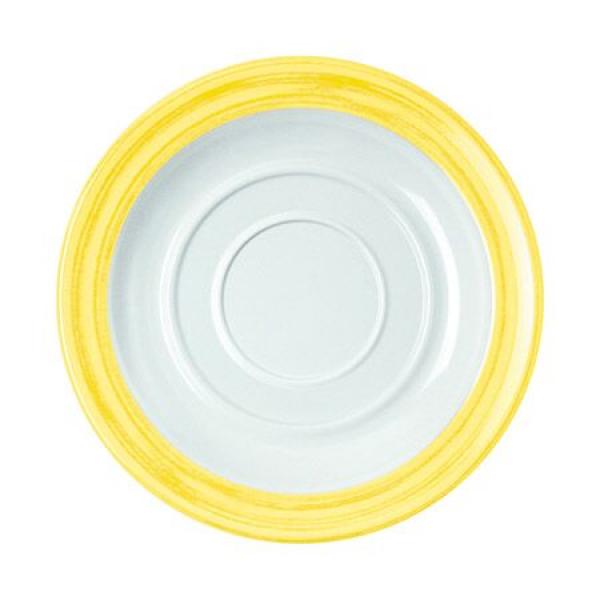 Untertasse, 14cm gelb